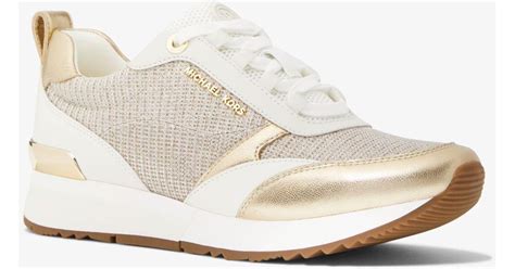 Michael Kors Allie Stride Mesh and Logo Trainer 